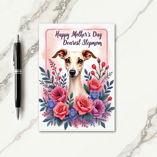 Floral Mothers Day Sighthound Card