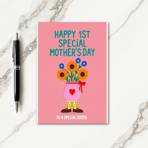 Floral Mothers Day Sister Card