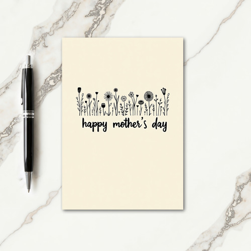 Floral Mothers Day Sketch Card