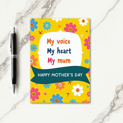 Floral Mothers Day Smile Card
