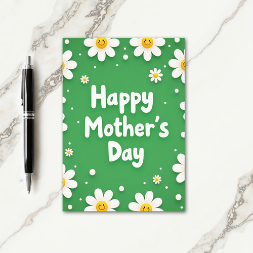 Floral Mothers Day Smiley Card