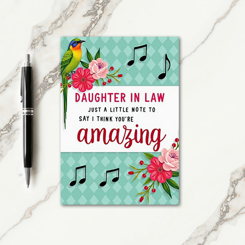 Floral Mothers Day Songbird Card