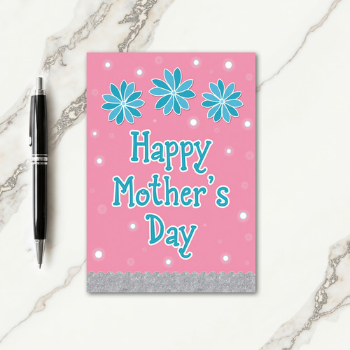 Floral Mothers Day Sparkle Card