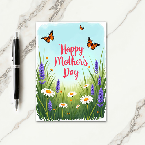 Floral Mothers Day Springtime Card