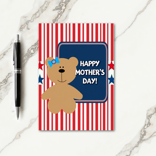 Floral Mothers Day Stripes Card