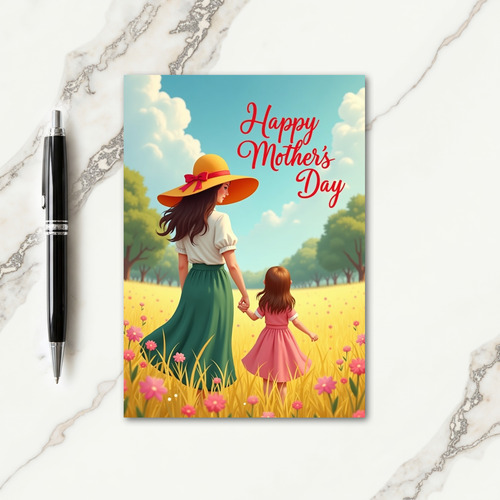 Floral Mothers Day Stroll Card