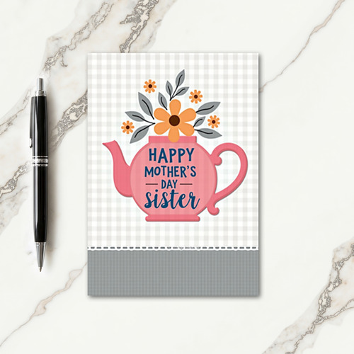 Floral Mothers Day Tea Card