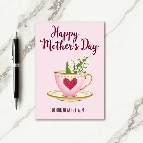 Floral Mothers Day Teacup Bloom Card