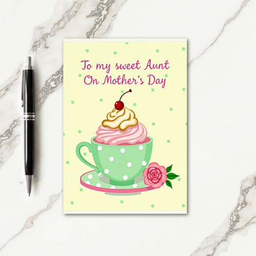 Floral Mothers Day Teacup Design Card