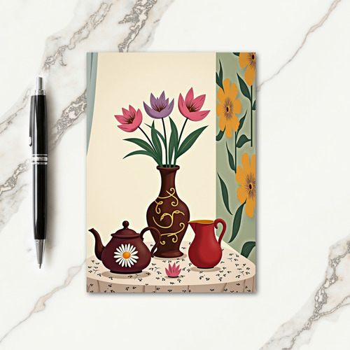 Floral Mothers Day Teapot Card