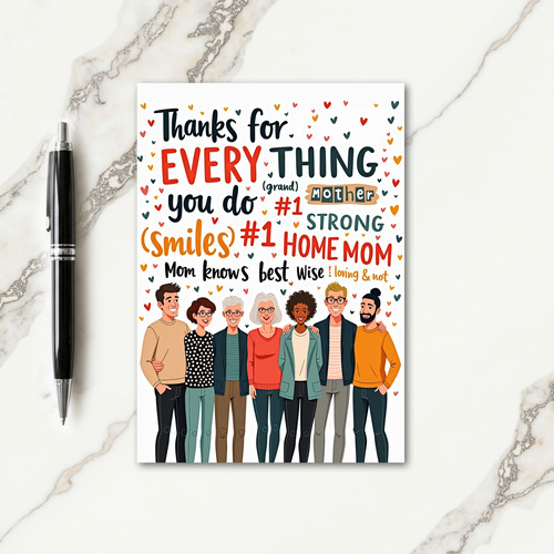 Floral Mothers Day Theme Card