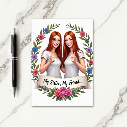 Floral Mothers Day Thumbs Up Card