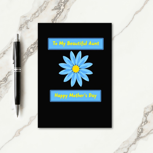 Floral Mothers Day To Aunt Card