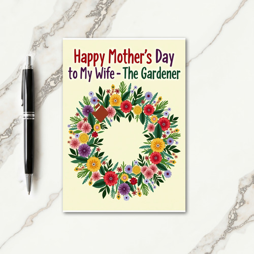 Floral Mothers Day To Wife Card