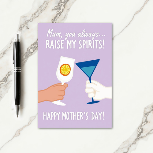 Floral Mothers Day Toast Card