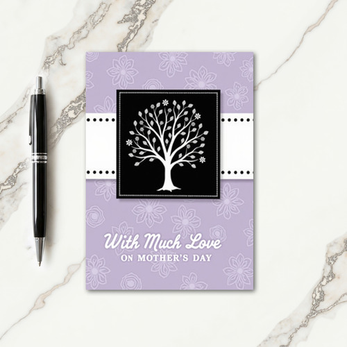 Floral Mothers Day Tree Art Card