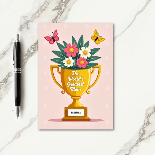 Floral Mothers Day Trophy Card