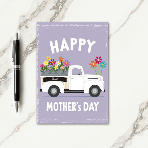 Floral Mothers Day Truck Card