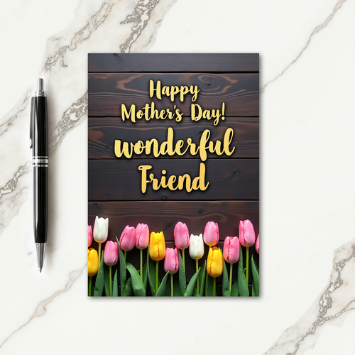 Floral Mothers Day Tulip Display Card