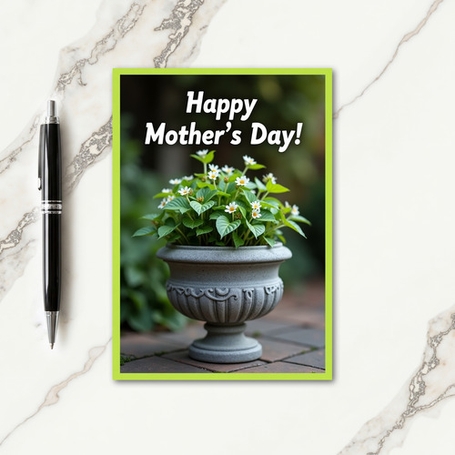 Floral Mothers Day Urn Card