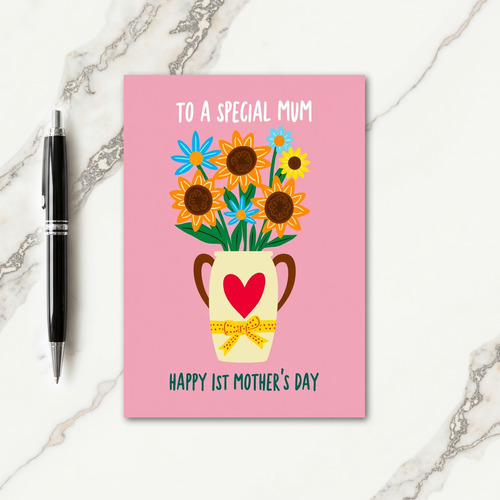 Floral Mothers Day Vase Card