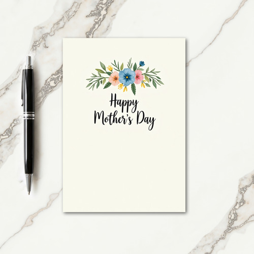 Floral Mothers Day Watercolor Art Card