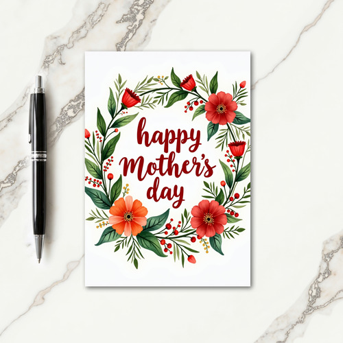 Floral Mothers Day Watercolor Card