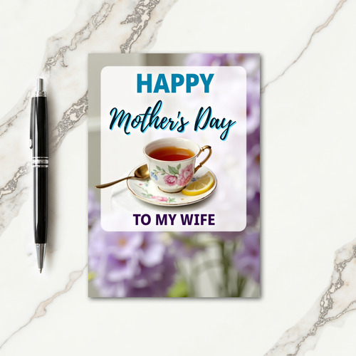 Floral Mothers Day Wife Tribute Card