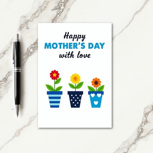Floral Mothers Day With Love Card