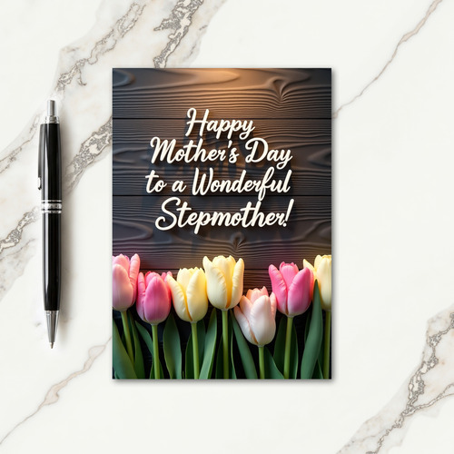 Floral Mothers Day Wood Card