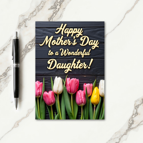 Floral Mothers Day Wooden Card