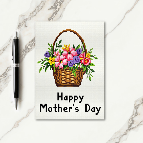Floral Mothers Day Woven Gift Card