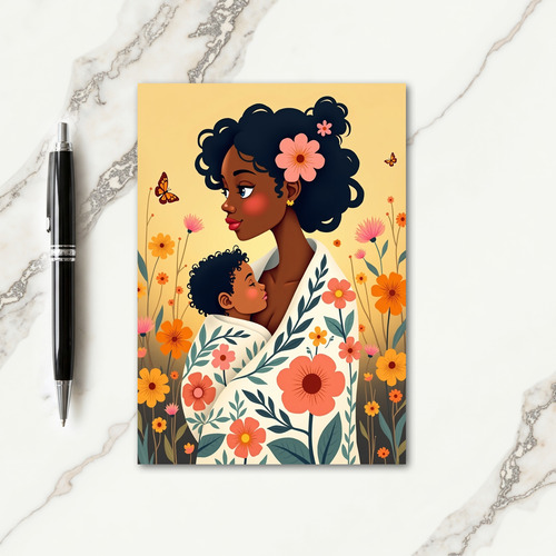 Floral Mothers Embrace Day Card