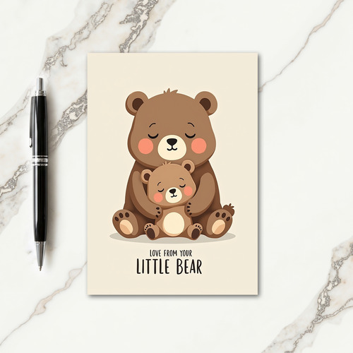 Floral Mothers Love Bear Card