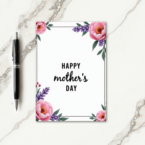 Floral Mothers Love Day Card