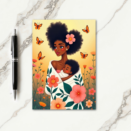 Floral Mothers Love Illustration Card