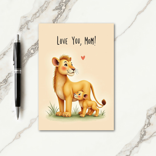 Floral Mothers Love Kitten Card