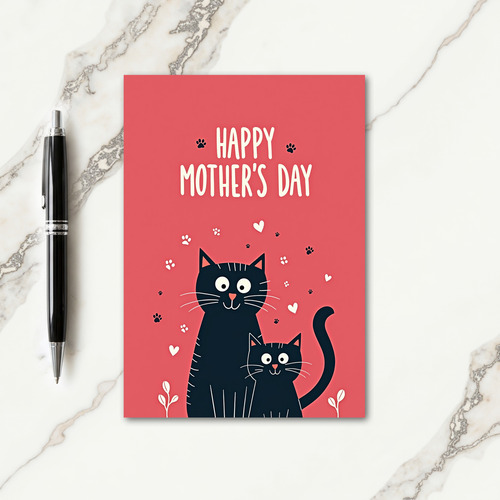 Floral Mothers Love Kitty Card