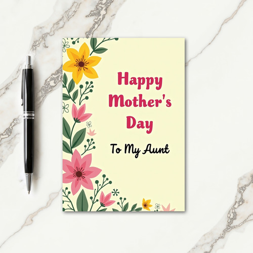 Floral Mothers Message Card
