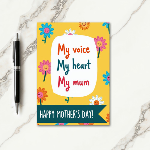 Floral My Mum Message Card