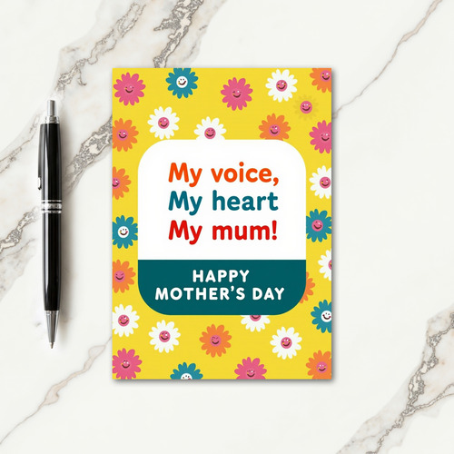 Floral My Mums Day Card