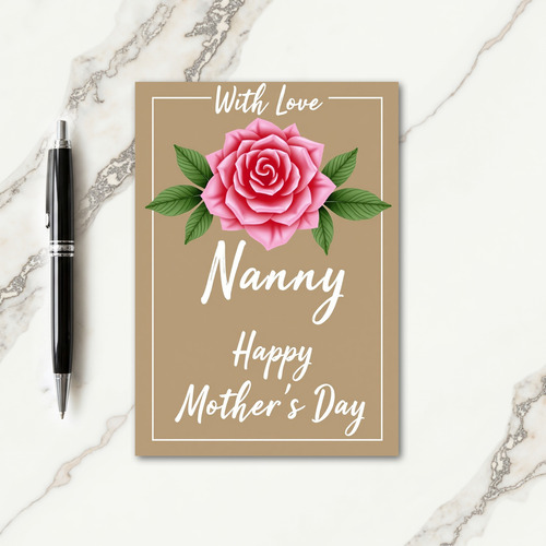 Floral Nannys Mothers Day Card