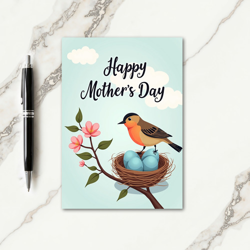 Floral Nest Mothers Day Card