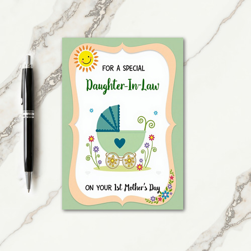 Floral New Baby Arrival Card