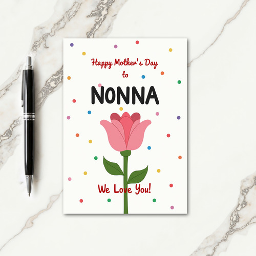 Floral Nonna Mothers Day Card