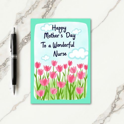 Floral Nurse Mothers Day Card