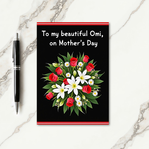 Floral Omis Day Card