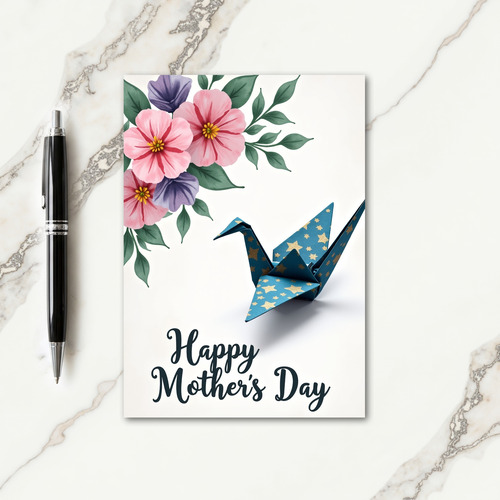 Floral Origami Mothers Day Card