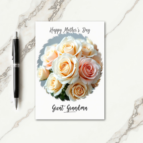 Floral Oval Mothers Day Card