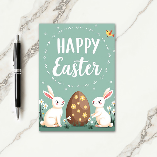 Floral Ovoid Celebration Card